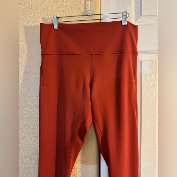 Lululemon Wunder Train High-Rise Tight 25” Terra Orange Size 14 Pockets - Picture 10 of 16